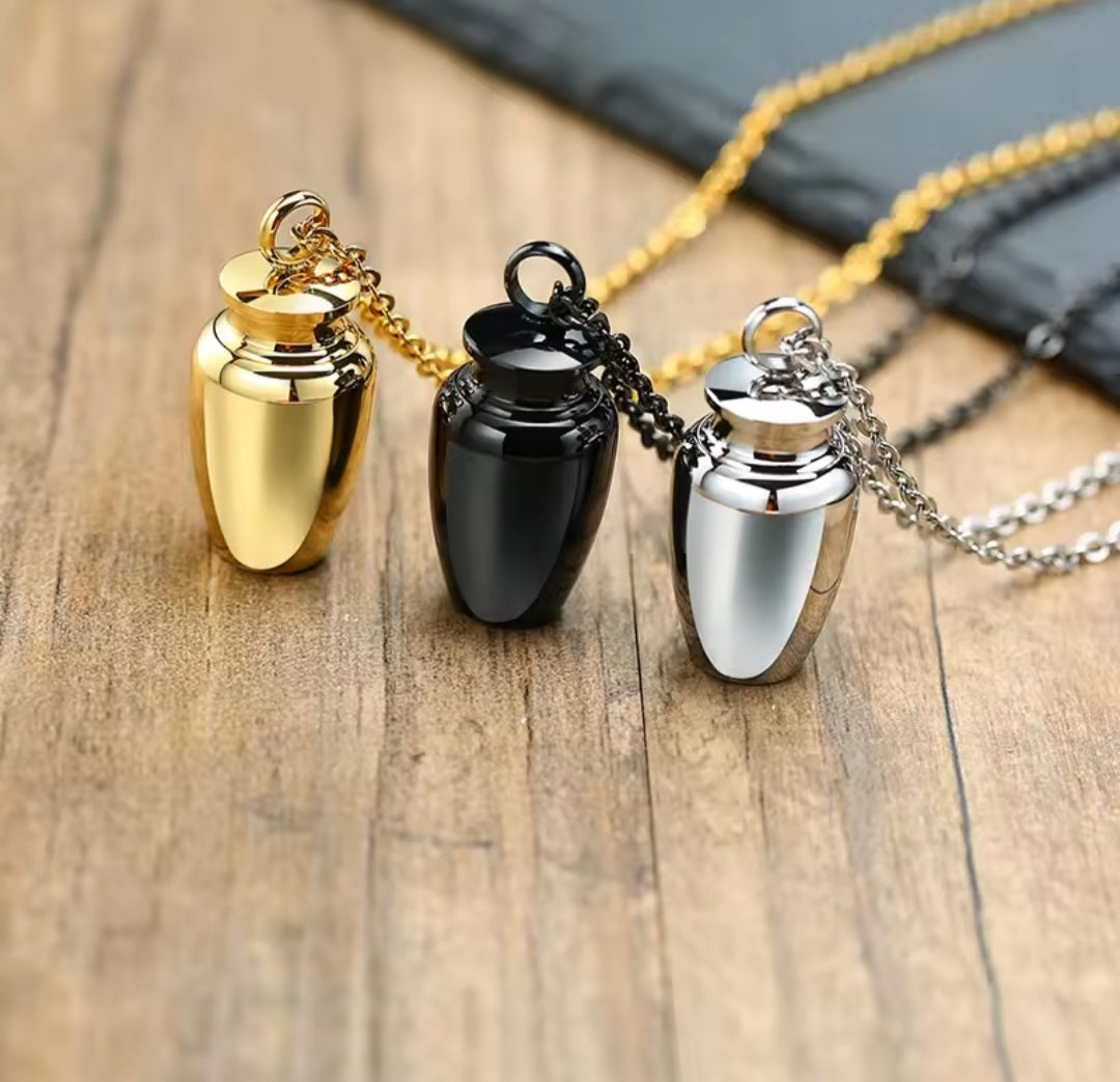 Küller Kremasyon Takı için Urn Kolye Kolye